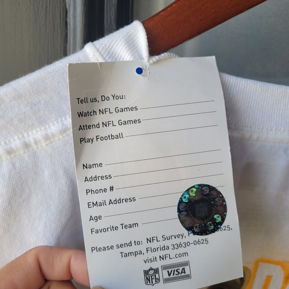 RARE VTG NFL Reebok NEW WHITE T SHIRT LARGE GRAPHIC SUPER BOWL 2005 JACKSONVILLE - Picture 5 of 9